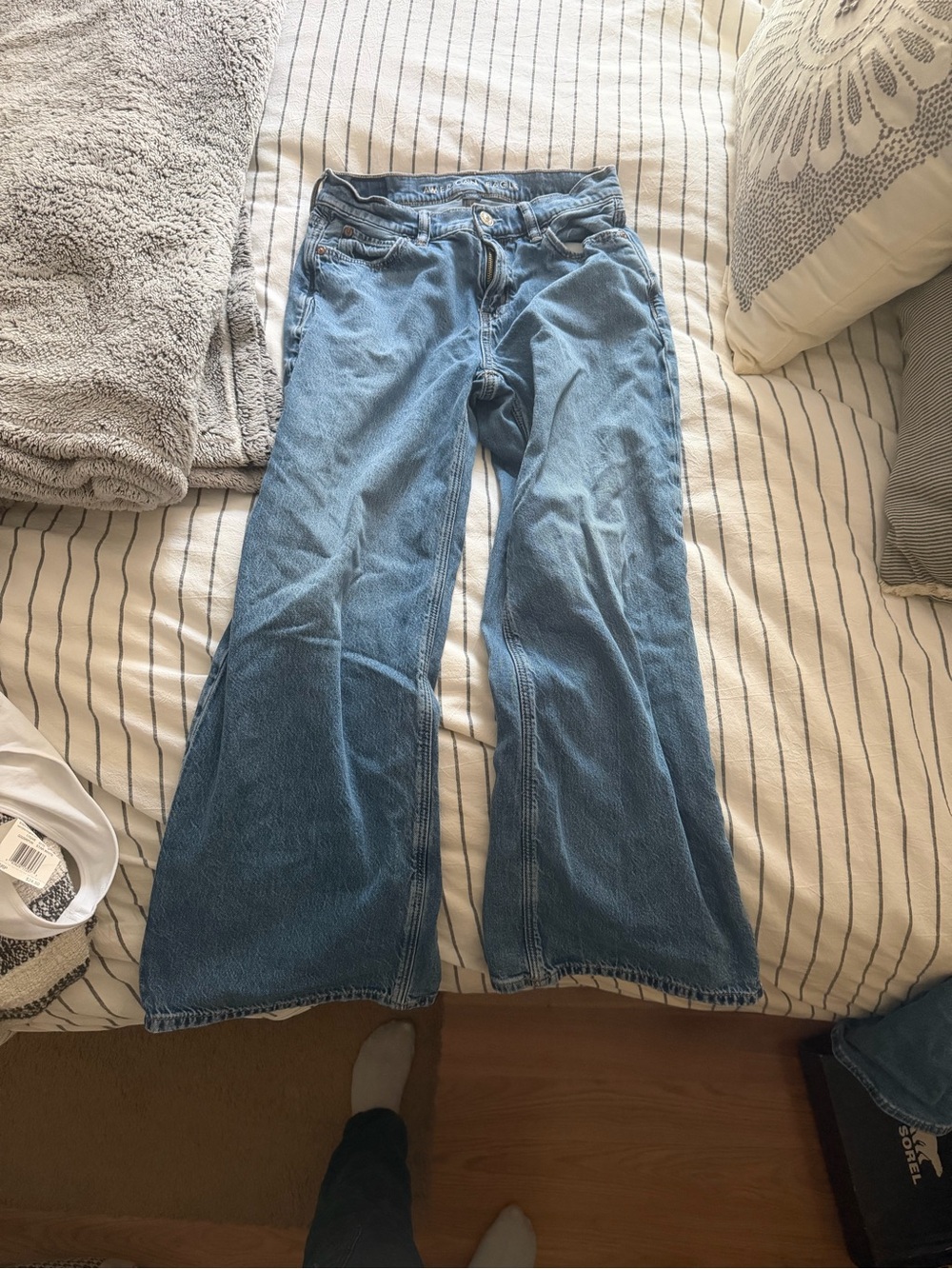 000 short American Eagle Outfitters Light Blue F wide leg Jeans